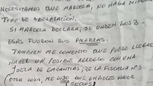 La carta que le secuestraron a Marcelina Sena